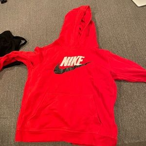 Nike red hoodie xo youth